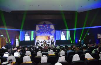 الدكتور الحامد يرعى حفل تخريج الدفعة الثامنة من طلاب كليات الأفلاج بجامعة الأمير سطام بن عبدالعزيز