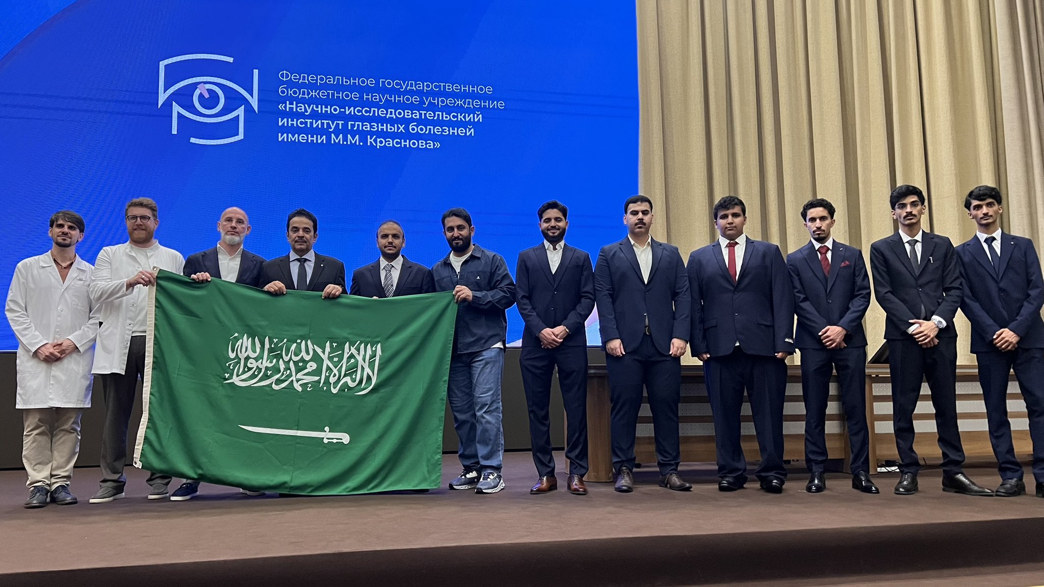 وفد جامعة الأمير سطام في معهد علمي روسي ضمن الرحلة العلمية والثقافية 2026 — PSAU delegation at a Russian research institute during the 2026 scientific and cultural visit