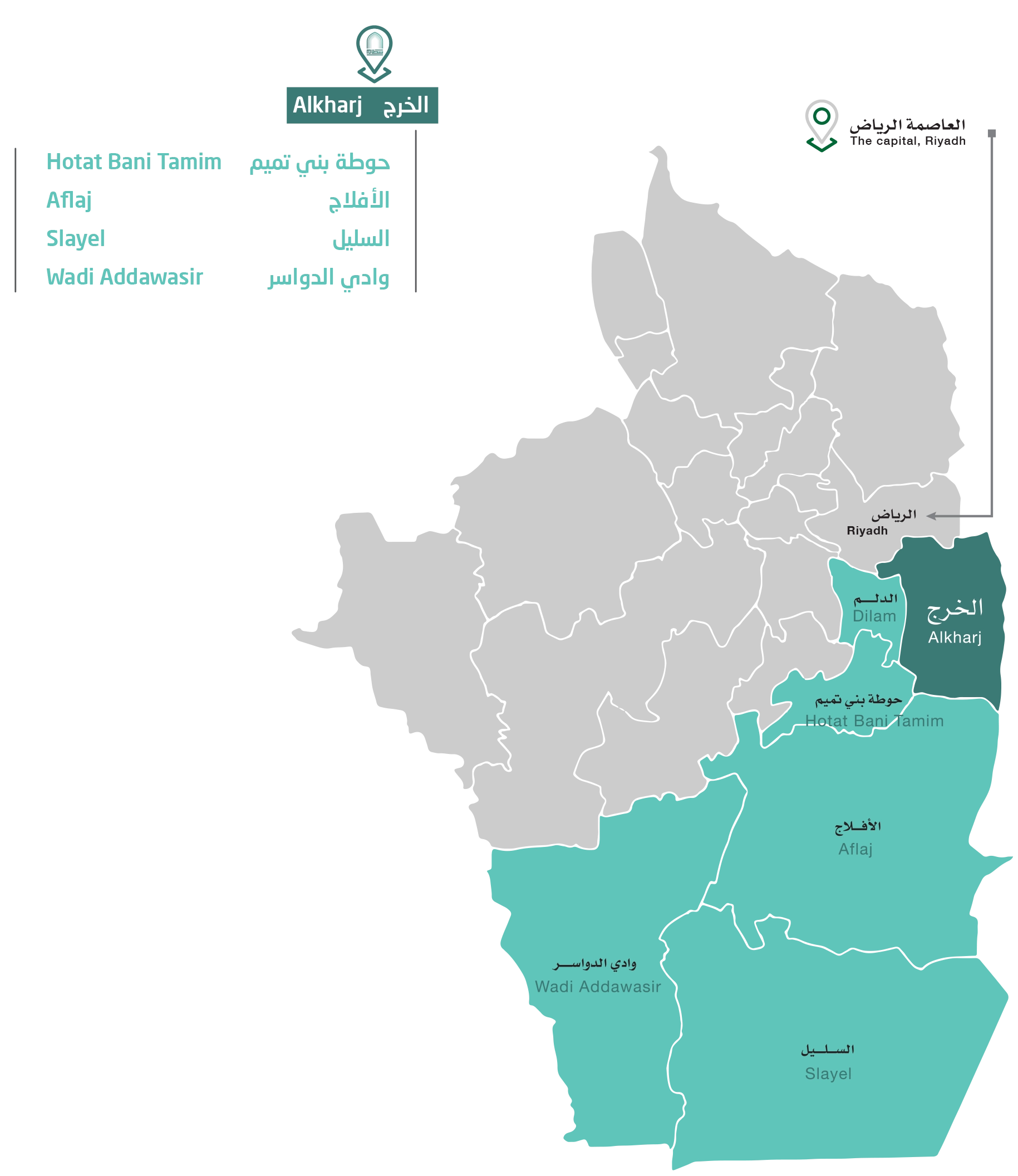 خارطة الجامعة وفروعها