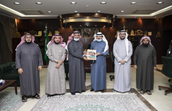 Rector Receives the Annual Report of Sciences and Humanities College for the Academic Year 1442AH