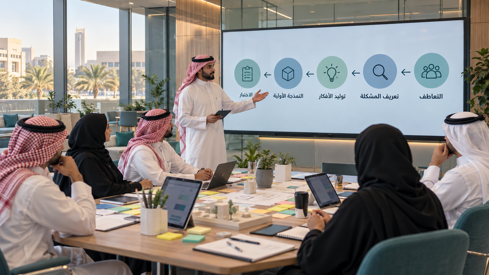 وحدة الابتكار الرقمي تنظم ورشة عمل حول التفكير التصميمي